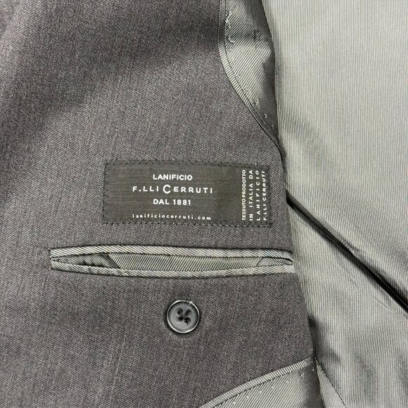 Banana Republic Suit 2pc Grey Cerruti 1881 Italy Wool Modern Fit 42R 36x33 - Picture 7 of 13